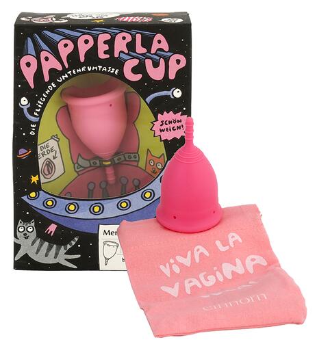 Einhorn Papperlacup Menstruations-Tasse, pink, Gr. S