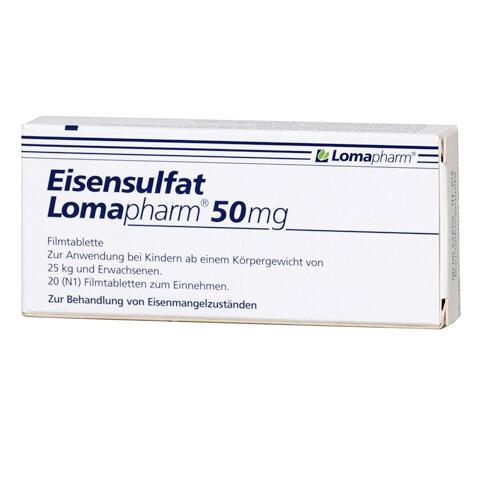 Eisensulfat Lomapharm 50 mg, Filmtabletten