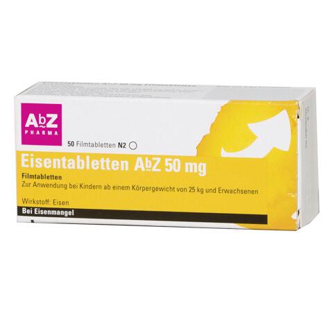Eisentabletten AbZ 50 mg, Filmtabletten
