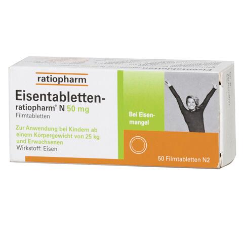 Eisentabletten-Ratiopharm N 50 mg, Filmtabletten