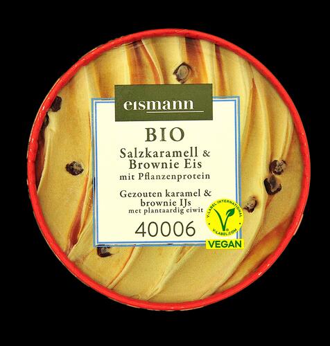 Eismann Bio Salzkaramell & Brownie Eis