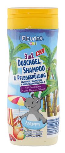 Elcurina Kids 3in1 Duschgel, Shampoo & Pflegespülung Happy