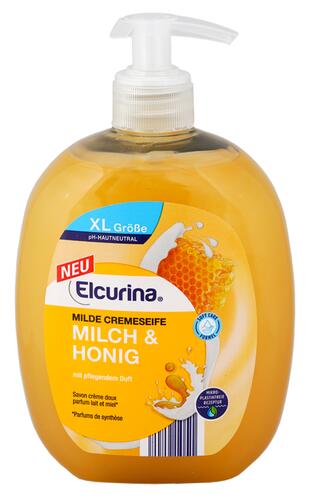 Elcurina Milde Cremeseife Milch & Honig