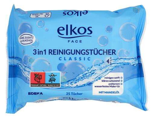 Elkos Face 3in1 Reinigungstücher Classic