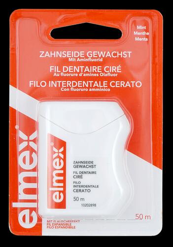 Elmex Zahnseide gewachst mit Aminfluorid, mint