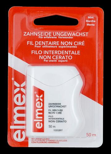 Elmex Zahnseide ungewachst mit Aminfluorid, mint