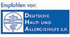 Empfohlen von: Deutsche Haut- und Allergiehilfe