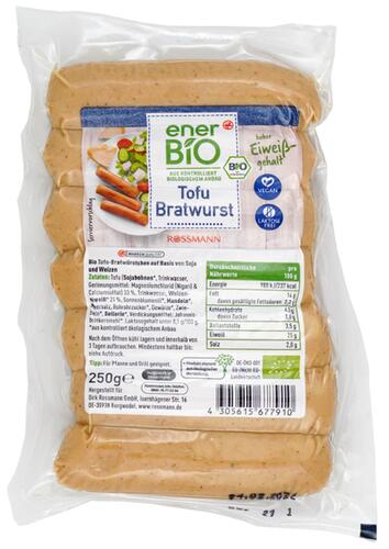 Ener Bio Tofu Bratwurst, vegan