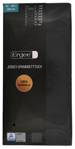 Ergee Jersey-Spannbetttuch, anthracite