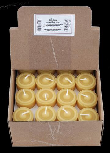 Eubiona 48 Nachfüll-Teelichte aus rückstandsfreiem Bienenwachs