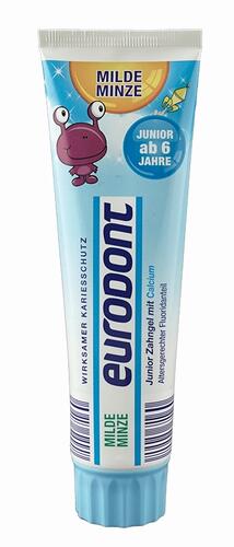 Eurodont Junior Zahngel mit Calcium, Milde Minze