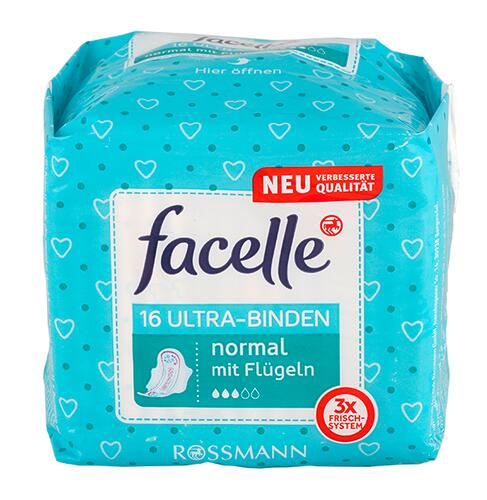 Facelle 16 Ultra-Binden, normal mit Flügeln