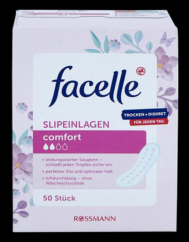 Facelle Slipeinlagen Comfort, ohne Duftstoffe, 50 Stück