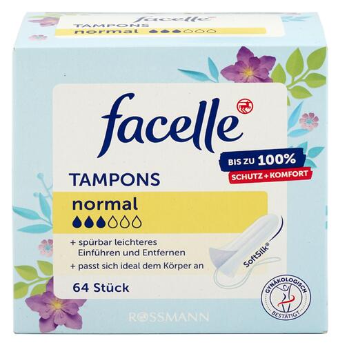 Facelle Tampons, normal, 64 Stück