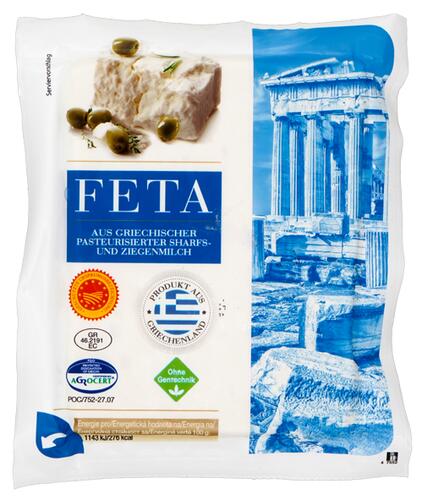 Feta aus griechischer pasteur. Schafs- und Ziegenmilch