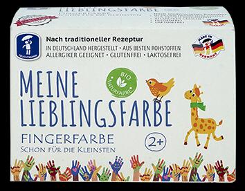 Feuchtmann Meine Lieblingsfarbe Fingerfarbe, 4er Set, gelb, rot, grün, blau