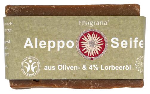 Finigrana Aleppo Seife Olivenöl & 4 % Lorbeeröl Finigrana Aleppo Seife Olivenöl & 4 % Lorbeeröl