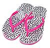 Flip Flop Dots, Pantoletten, Neon Pink