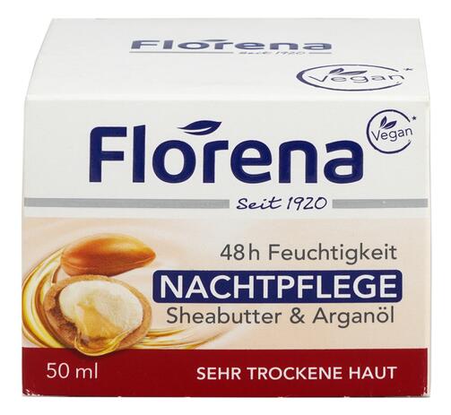 Florena 48h Feuchtigkeit Nachtpflege Sheabutter & Arganöl