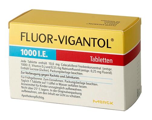 Fluor-Vigantol 1000 I.E., Tabletten