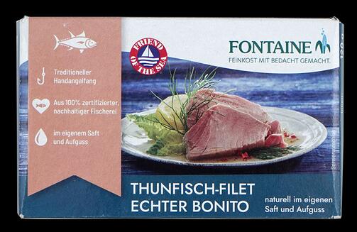 Fontaine Thunfisch-Filet echter Bonito naturell im eigenen Saft und Aufguss