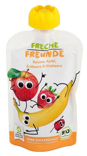 Freche Freunde Banane, Apfel, Erdbeere & Himbeere, Bio
