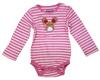 Frugi Organic Cotton Lerryn Body, rosa-weiß gestreift, Maus