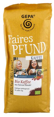 Gepa Faires Pfund Bio Kaffee aus Fairem Handel, gemahlen