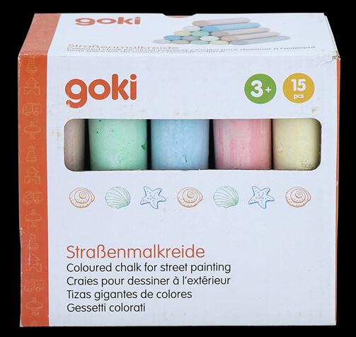 Goki Straßenmalkreide, 15 Stück