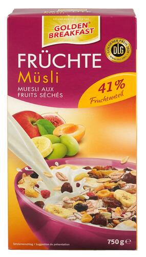 Golden Breakfast Früchte Müsli