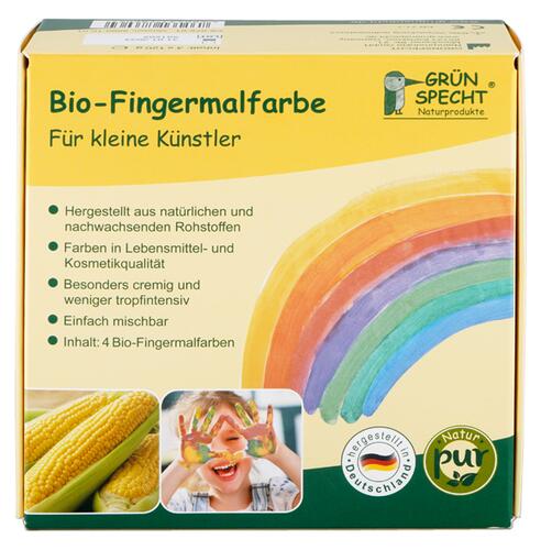 Grünspecht Bio-Fingermalfarbe 4er Pack 4 x 120 g