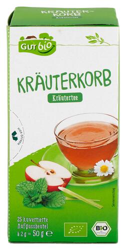 Gut Bio Kräuterkorb Kräutertee, 25 Beutel