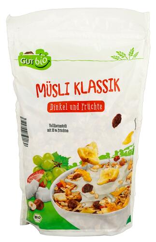 Gut Bio Müsli Klassik Dinkel und Früchte