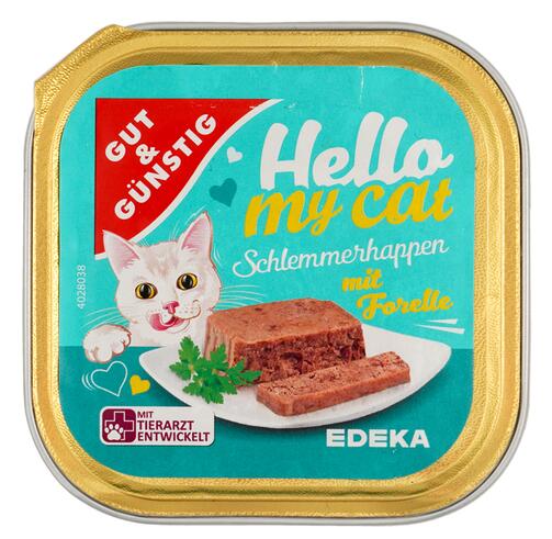 Gut & Günstig Hello My Cat Schlemmerhappen mit Forelle