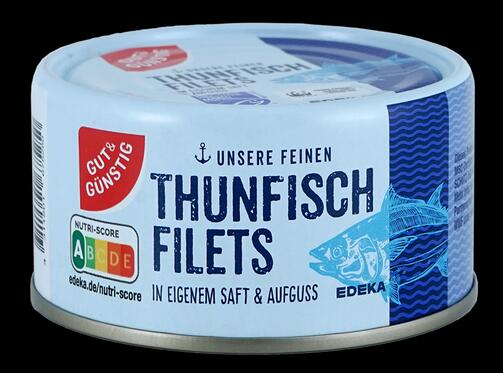 Gut & Günstig Thunfischfilets in eigenem Saft & Aufguss