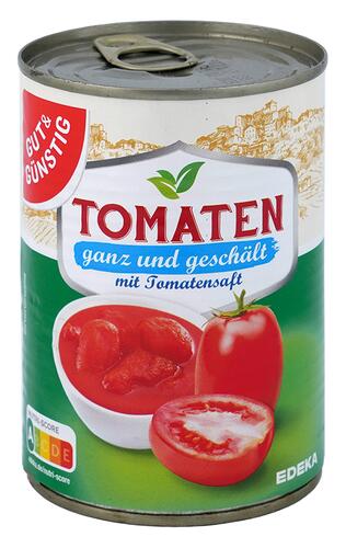 Gut & Günstig Tomaten ganz & geschält mit Tomatensaft