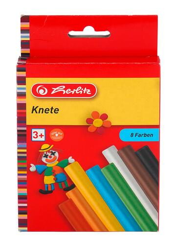 Herlitz Knete, 8 Farben