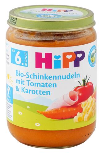 Hipp Bio-Schinkennudeln mit Tomaten & Karotten