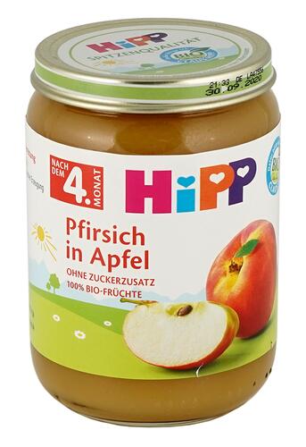 Hipp Pfirsich in Apfel