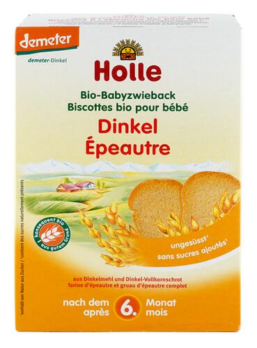 Holle Bio-Babyzwieback Dinkel ungesüsst, Demeter