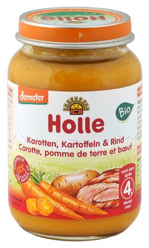 Holle Karotten, Kartoffeln & Rind, Demeter