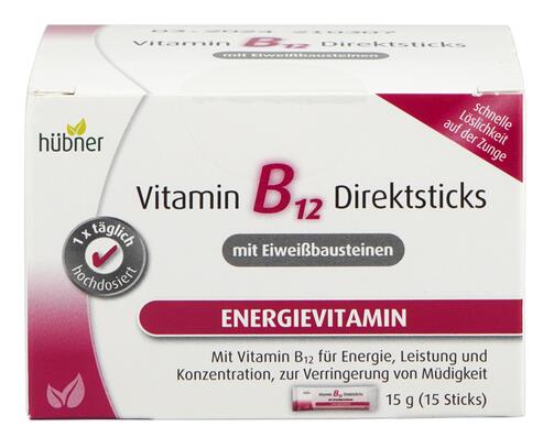 Hübner Vitamin B12 Direktsticks mit Eiweißbausteinen