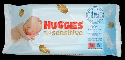 Huggies Extra care sensitive baby cleansing wipes, 3er Pack