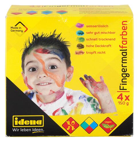 Idena Fingermalfarben 4 x 150 g