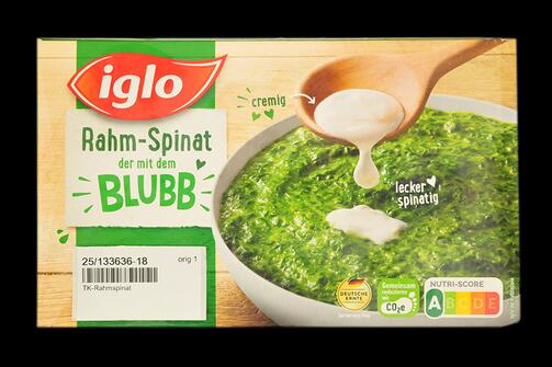 Iglo Rahm-Spinat der mit dem Blubb