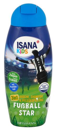 Isana Kids 3in1 Dusche, Shampoo & Pflegespülung Fußball Star