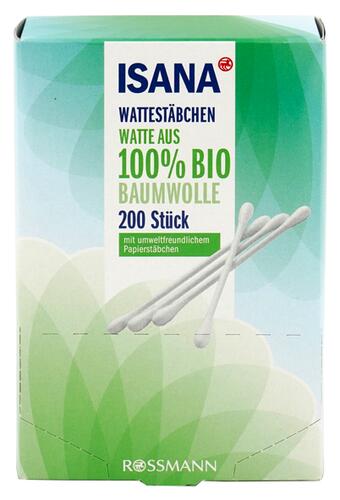 Isana Wattestäbchen aus 100 Prozent Bio-Baumwolle Isana Wattestäbchen aus 100 Prozent Bio-Baumwolle
