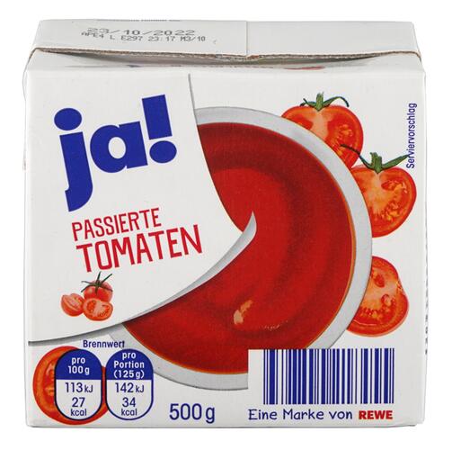 Ja! Passierte Tomaten