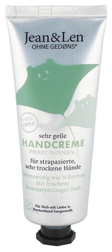 Jean & Len Sehr Geile Handcreme Rosemary & Ginger Duft