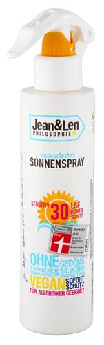 Jean & Len Wasserfestes Sonnenspray Sensitiv LSF 30
